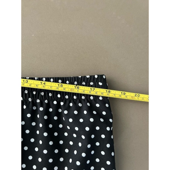 CALVIN KLEIN size L Ankle Pants POLKA DOT cruise beach Cover-up BLACK/WHITE D24 - Picture 6 of 8